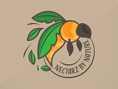 Nectarz By Nature bee logo branding design logo nature