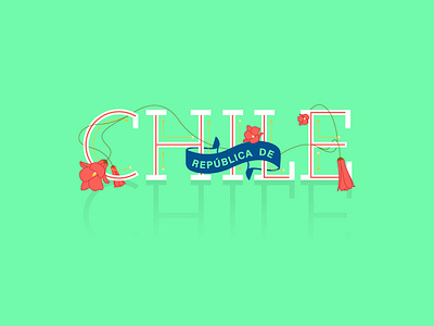 República de Chile badge chile design illustration logo type design typography vector
