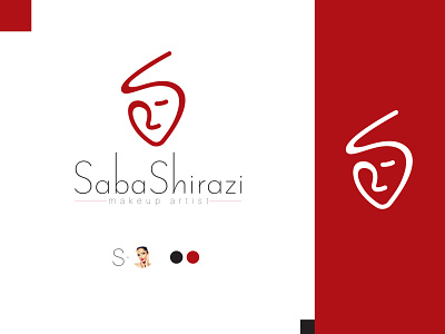 Saba Shirazi / Make-up artist 3d animation art branding color design draw form graphic design identitiy illustration line logo logologo make up artist makeup minimal motion graphics red ui