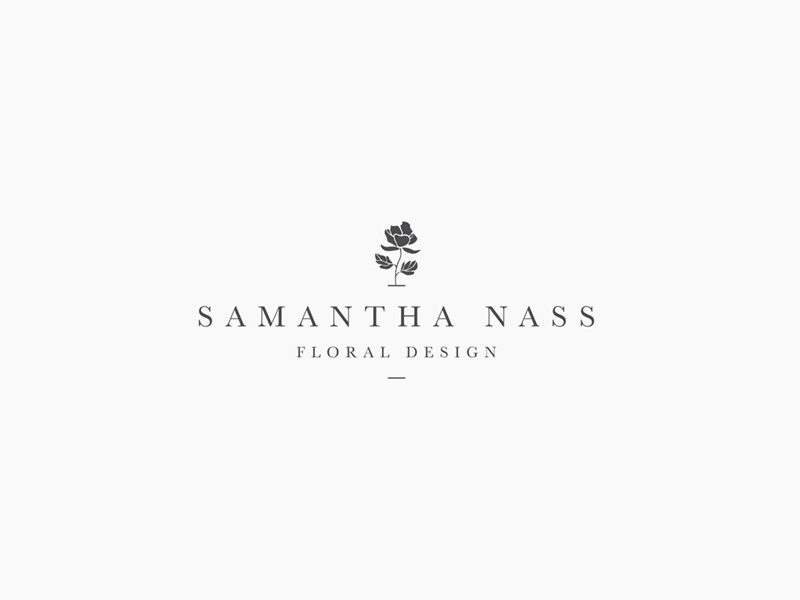 Samantha Nass Floral Design - logo floral design identity branding logo