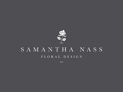 Samantha Nass Floral Design - branding branding floral design flower logo serif