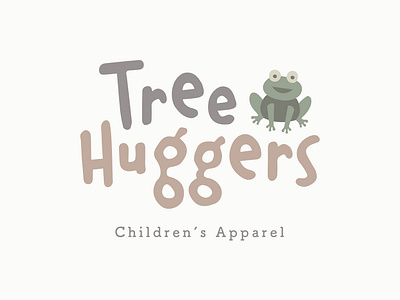 Treehuggers Children's Apparel branding childrens clothing childrens clothing store childrens illustration frog logo store branding tree