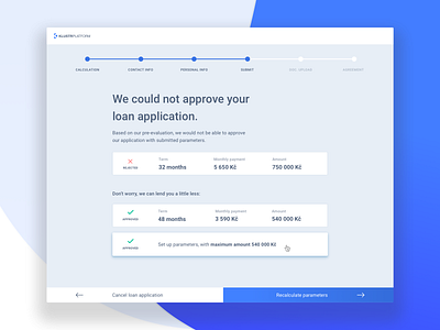 Loan Origination Platform blue dashboard finance interface interface design loan loans platform ui uidesign ux ui web webapplication website