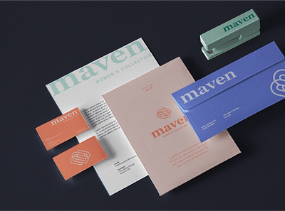 Maven Stationary branding design identity logo stationary wordmark