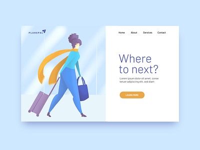 Travel Illustration Landing Page