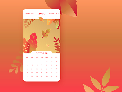 October Calendar UI