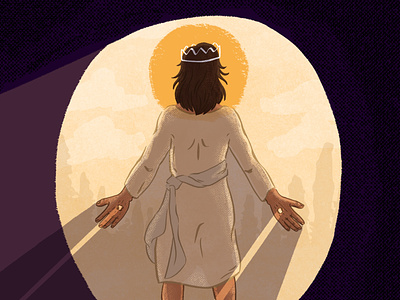 Our Redeemer Lives! character christ christian digital easter graphic illustration jesus procreate risen sketch style texture