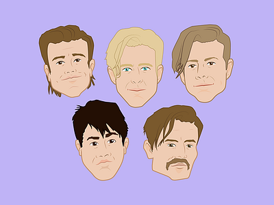 Portrait Dudes bro character digital face portrait style switchfoot