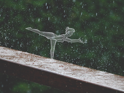 Rain Dance dance illustration photo procreate rain sketch unsplash yoga