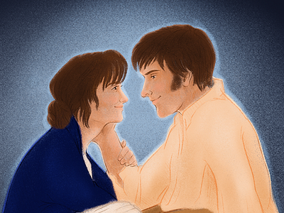 Pride & Prejudice cartoon digital drawing illustration knightley mr. darcy pose prejudice pride procreate