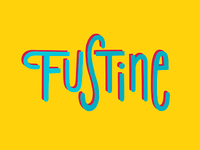 Funky Fustine custom customtype design graphic illustration lettering lettering art logo procreate style type typography