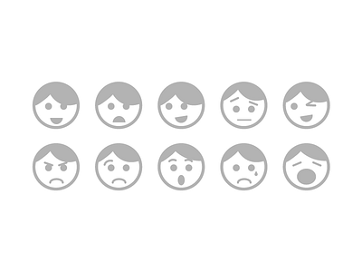 Facial Expressions elements face facial expressions flat icon ui vector icons