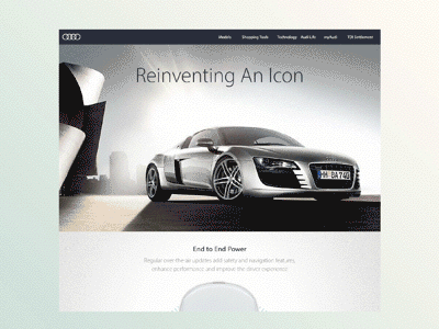Audi Landing UI audi car dailyui motion principle ui web web design
