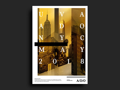 UVA/ADO/NYC – Exploration collage gold manhattan photoshop art poster art