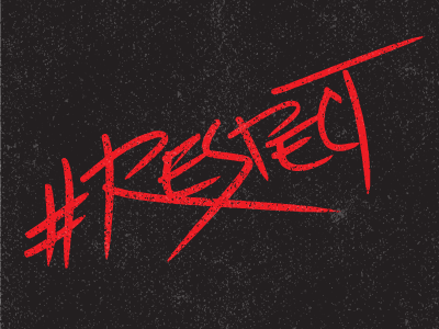#Respect lettering respect t shirt tee