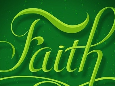 FAith calligraphy illustrator lettering type vector