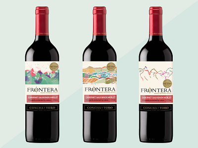 Frontera line label redesign abstract design design art graphic design illustration label design milica golubovic mountains packagingdesign redesign vine vine label vines