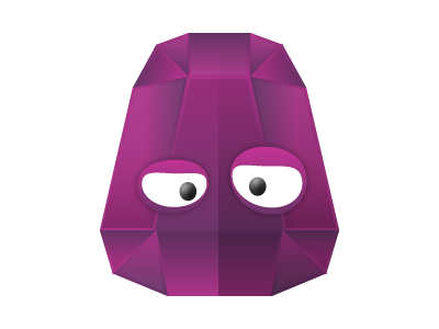 Mr Purple bigeye cartoon color emotion gem purple toon