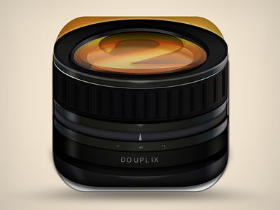 Douplix app icon Hi-Res Detail app camera douplix icon identity design lens photography vector