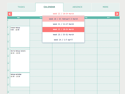 simple workday calendar