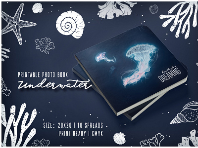 Digital Template of Photo Album "Underwater"