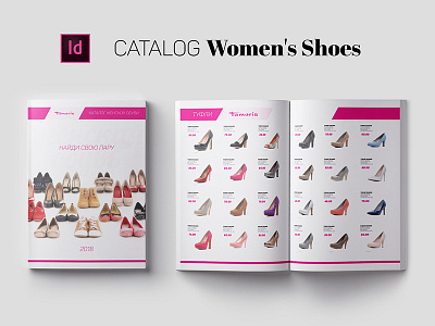 Catalog Women's Shoes adobe indesign adobe photoshop booklet catalog design layout magazine