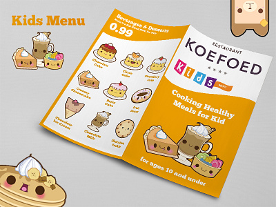 Kids Menu adobe indesign adobe photoshop booklet catalog design layout menu