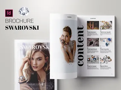 Brochure Swarovski adobe indesign adobe photoshop booklet catalog design layout magazine