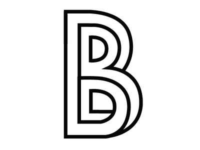 B for Best escher illusion lettering type