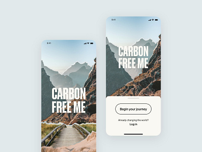 Begin Your Journey app app design branding design digital ethical design interface interface design minimal nature sustainable design ui ux