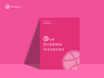Invitación Dribbble branding design dribbble giveaway illustrator invitations typography