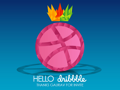 Hello Dribbble branding dribbble hello illustration logo vector