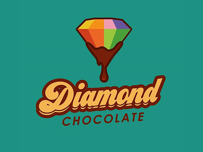 Diamond Chocolate chocolate diamond illustrator logo store vector