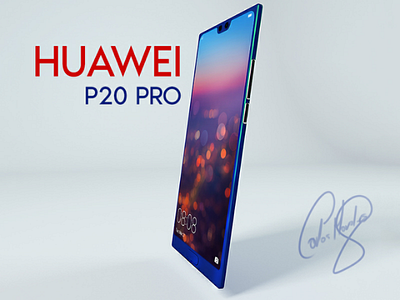 Phone Huawei p20 pro C4D banner ad cinema4d huawei phone photoshop website
