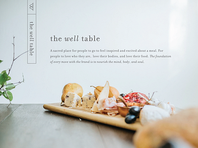 The Well Table Branding branding and identity food blog brand layout logo design type layout