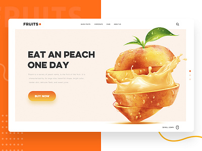 Eat more fruit app ui ux web