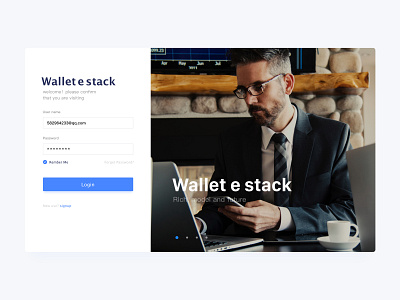 Background login design of wallet e-stack backstage design ue ui ux web 应用