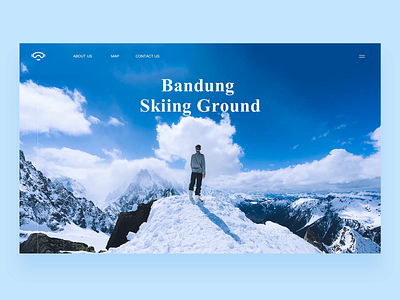 Skiing Ground Web Page Effect skiing ue ui
