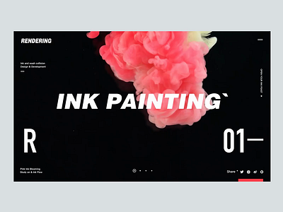 Dyeing effect of ink and wash dyeing effect ui ux web 设计