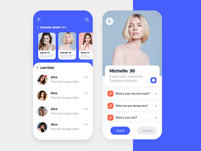 Chat and make friends answer board dating ui ux