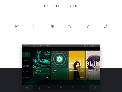 GREEN MUSIC design ui