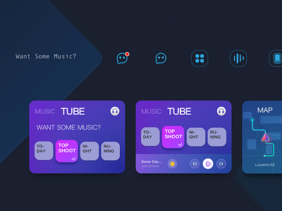 Purple zzz design ui