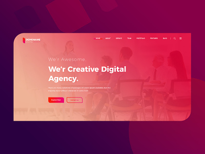 Digital Agency agency agency card agency landing page agency website colorfull gradient shape web design