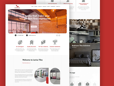 Lorica - Website Design Project corporate factory industrial design industries landing page manufacturer minimal uidesign website design