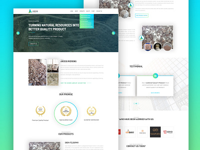 Arcos Microns - Landing Page corporate factory industries landing page manufacturer manufacturing uidesign website design