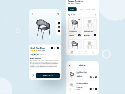 A Furniture Shop Mobile App Concept. furniture shop graphic design inspiration mobile app ui
