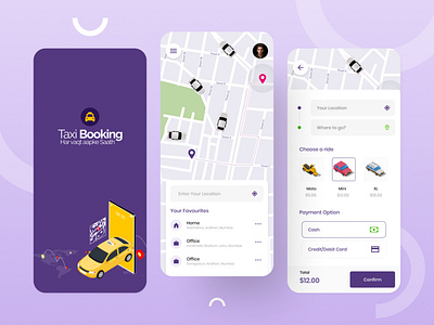Taxi Booking Mobile App Concept concept graphic design mobile app taxi booking app uidesign