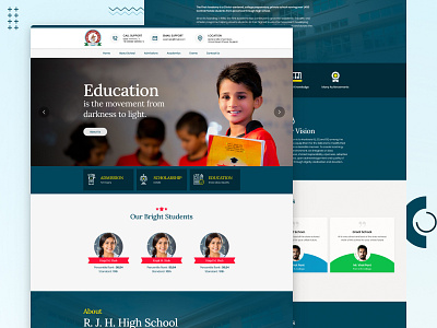 RJH - School Website Design concept corporate design school website ui uidesign