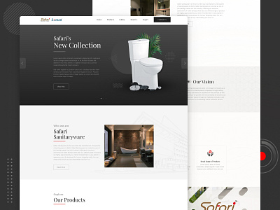 Safari Sanitary Ware - Website Redesign Concept concept corporate landing page uidesign website design
