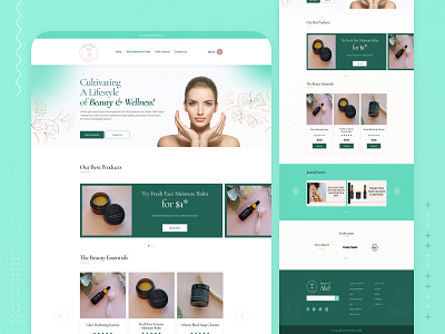 Aliel - Website Redesign Concept and Idea beauty product concept landing page uidesign website